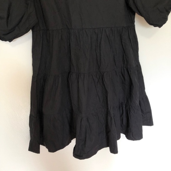 Faithfull the Brand Sade Mini Dress Plain Black New 4 - Picture 3 of 10